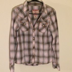 True Religion plaid top